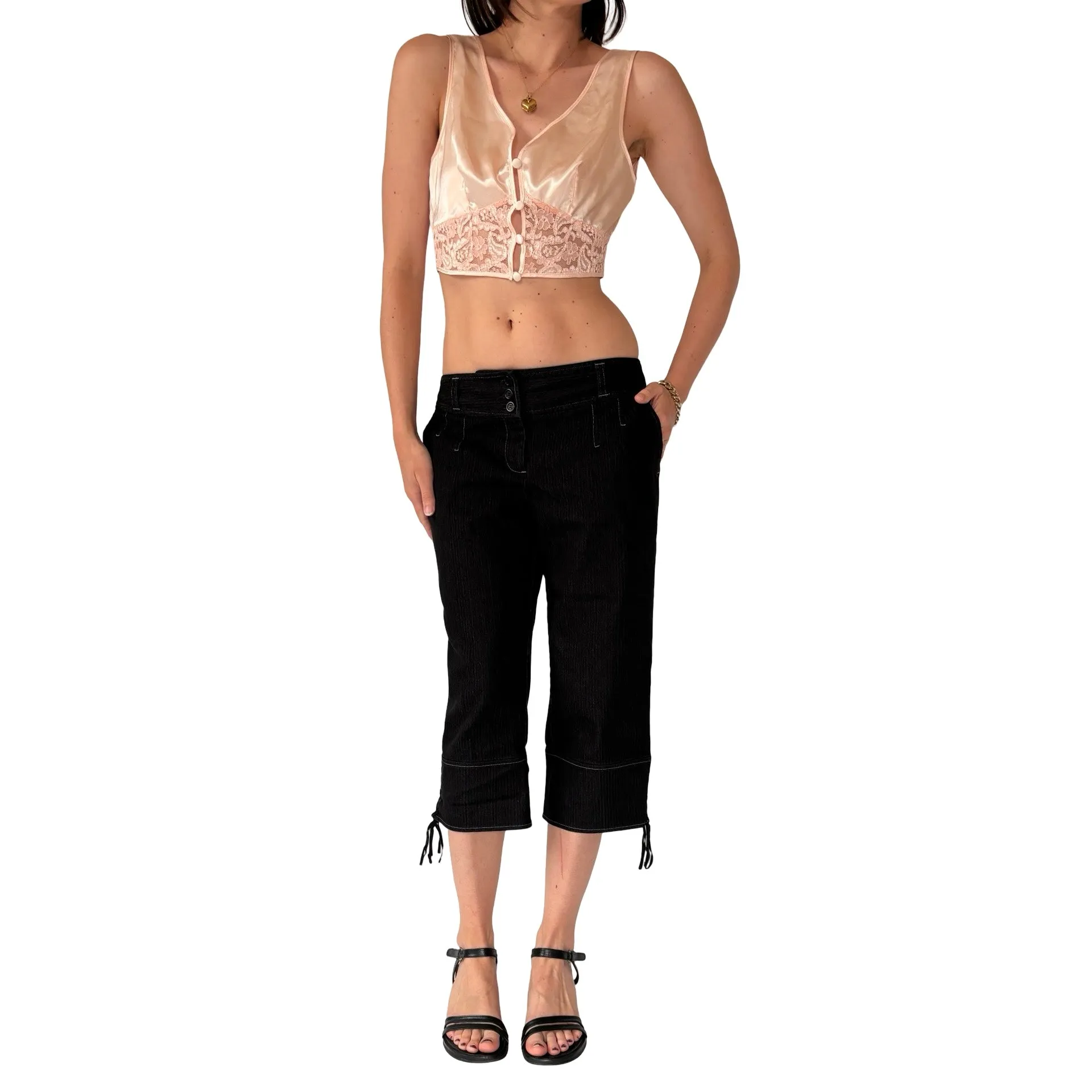 2000s Noir Capris (S)