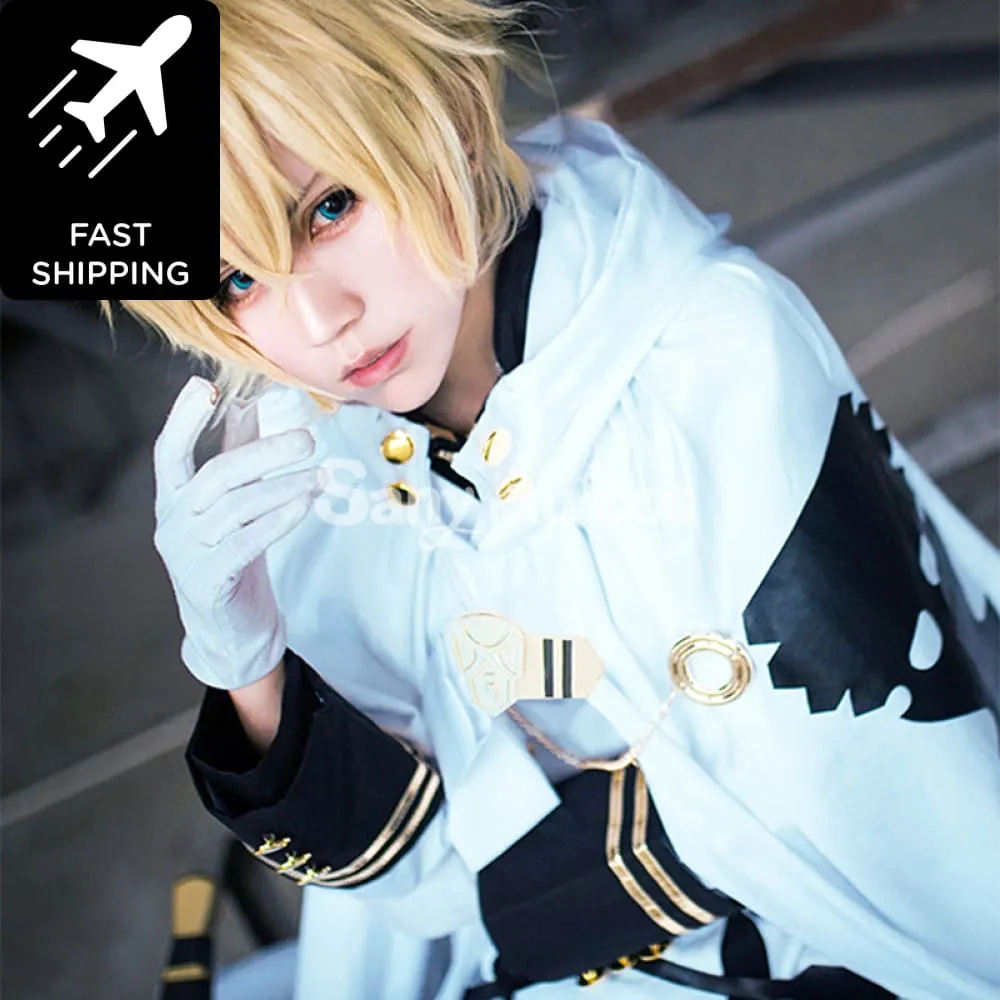 【48H To Ship】Anime Seraph Of The End/Owari no Seraph Mikaela Hyakuya Halloween White Suit Cosplay Costume