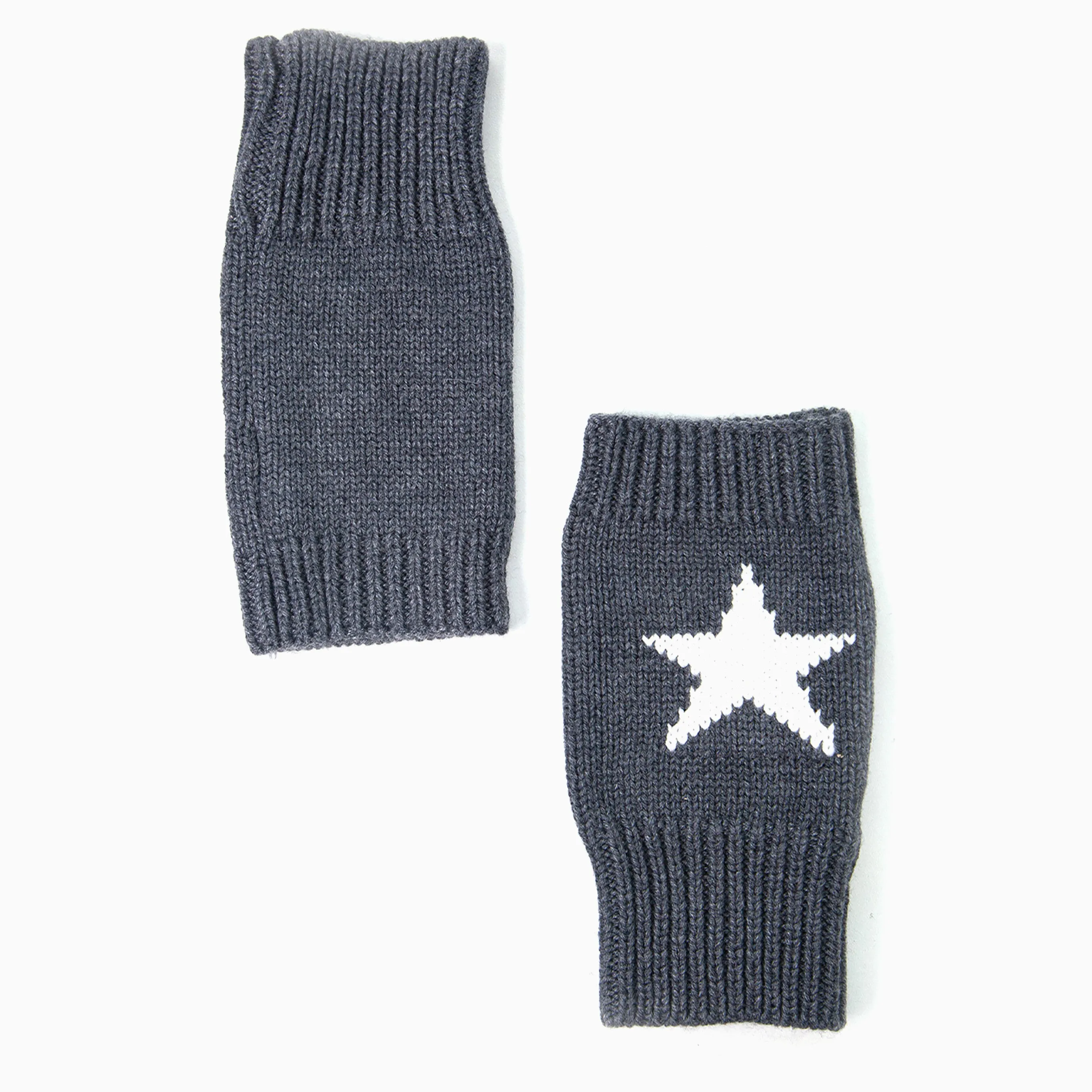 Alice Wrist Warmers - Dark Grey, Star