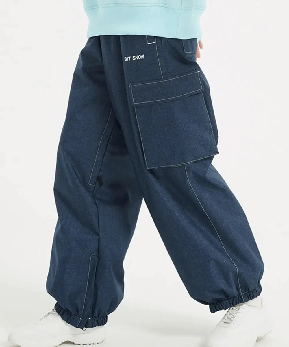 Baggy Denim Snow Overalls Pants Couple Style