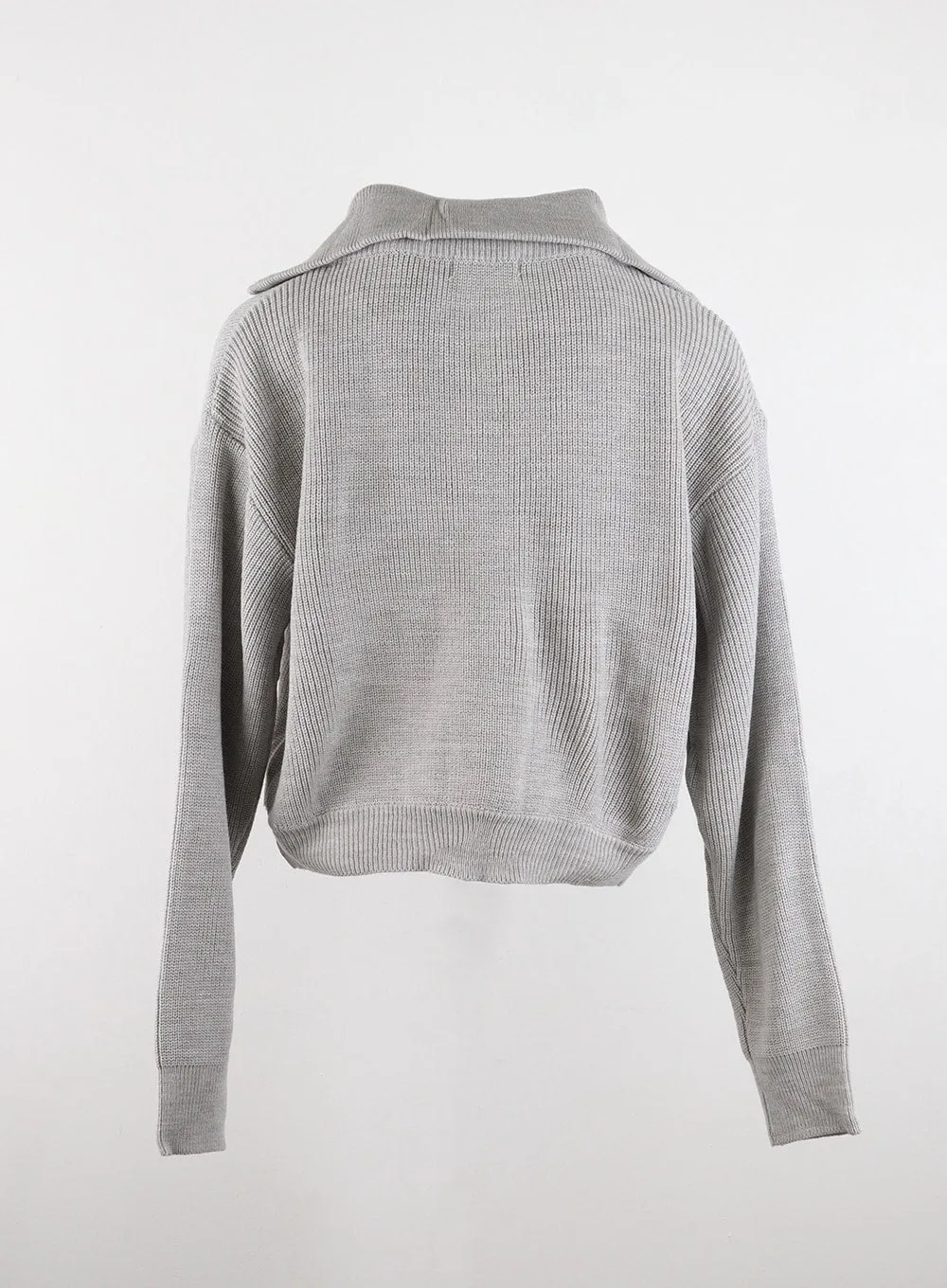 Basic Two-Way Zip-Up Knit Sweater CD304