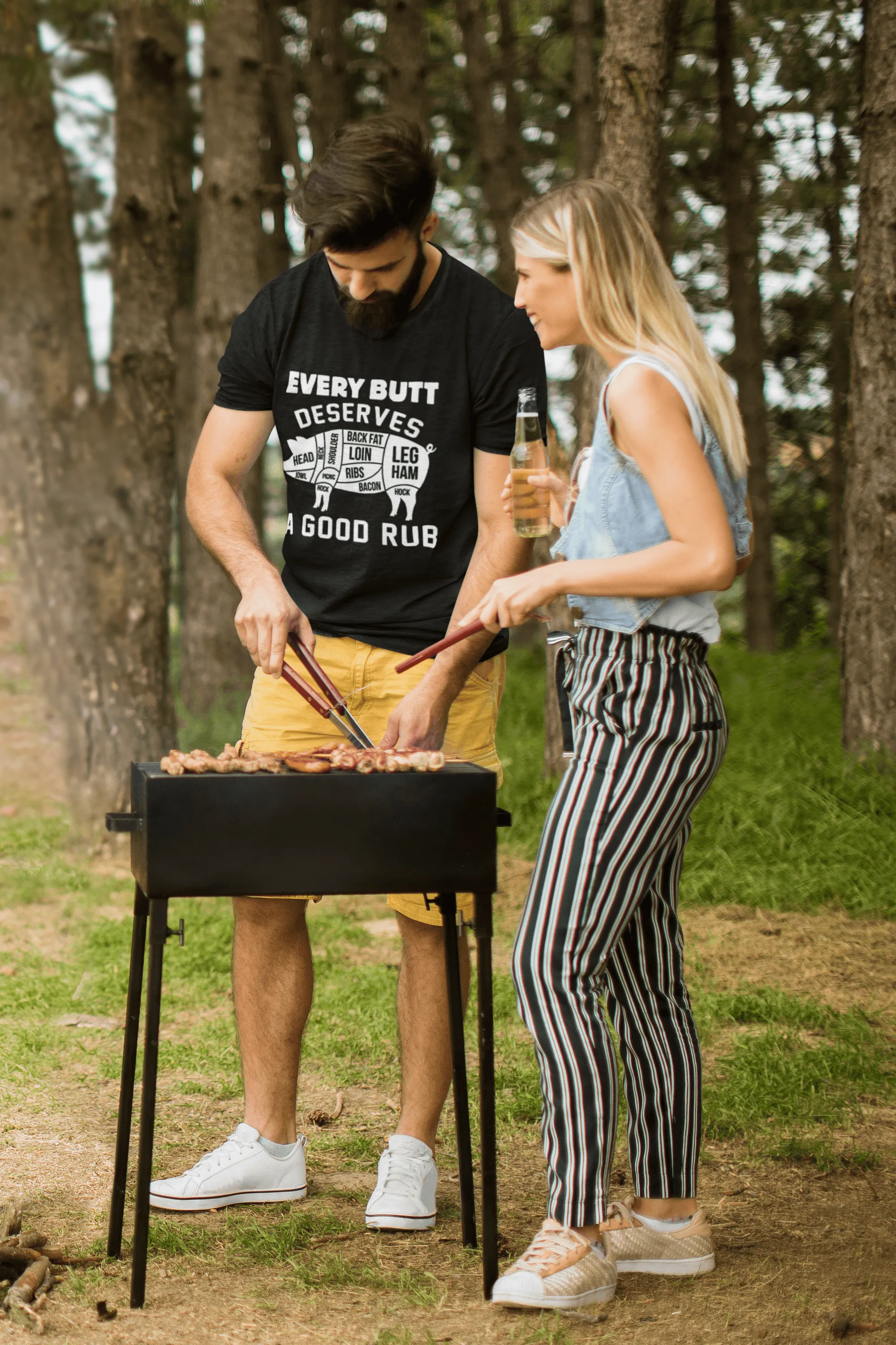 BBQ T-Shirt Every Butt Needs A Good Rub Ultra Soft Cotton Short Sleeve Crewneck Top