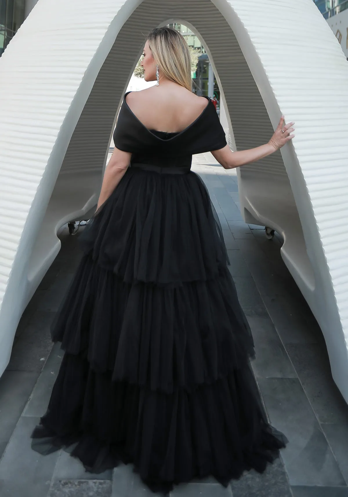 Black Layered Gown