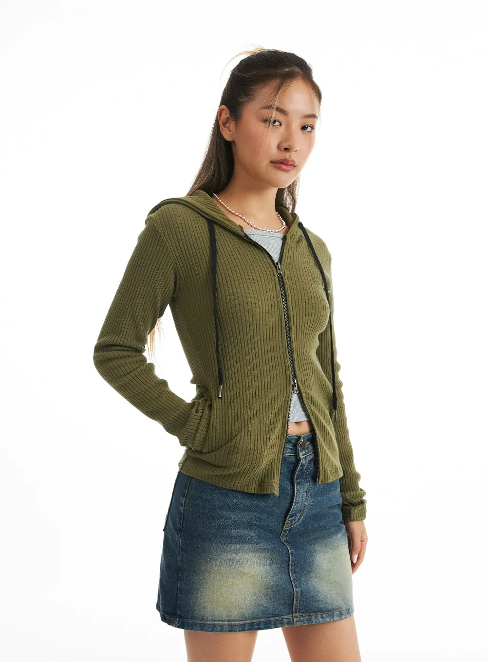 City Escape Ribbed Hoodie CO318