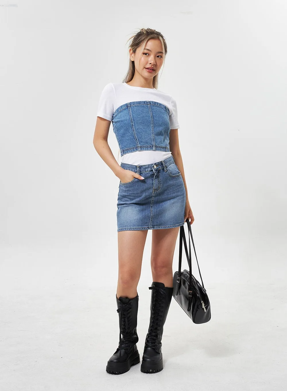 Denim Tube Top CU301