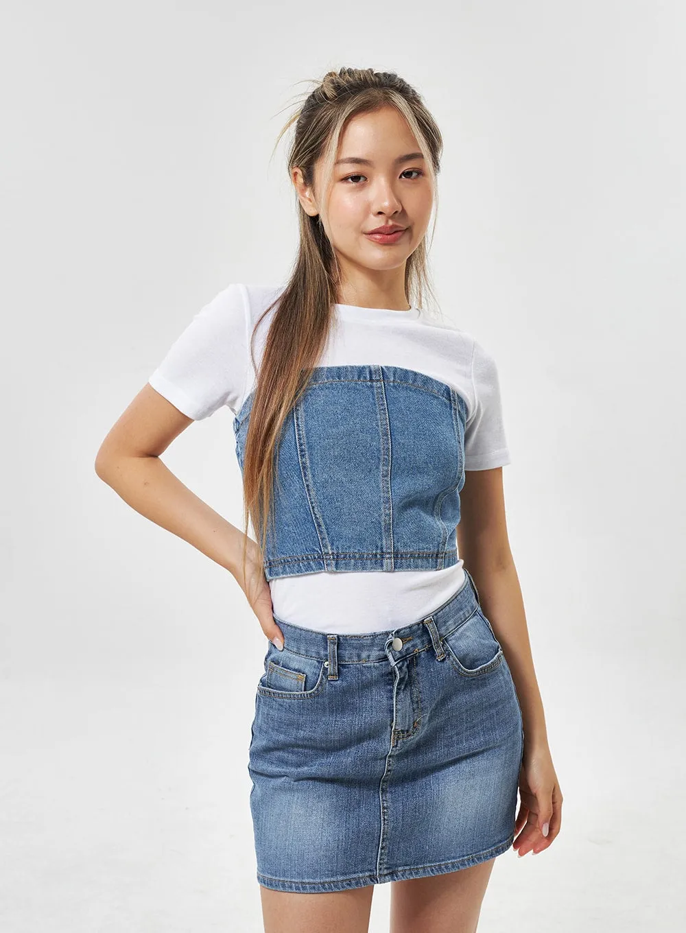 Denim Tube Top CU301