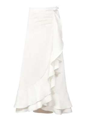 Golestan Ruffle Skirt - Off White