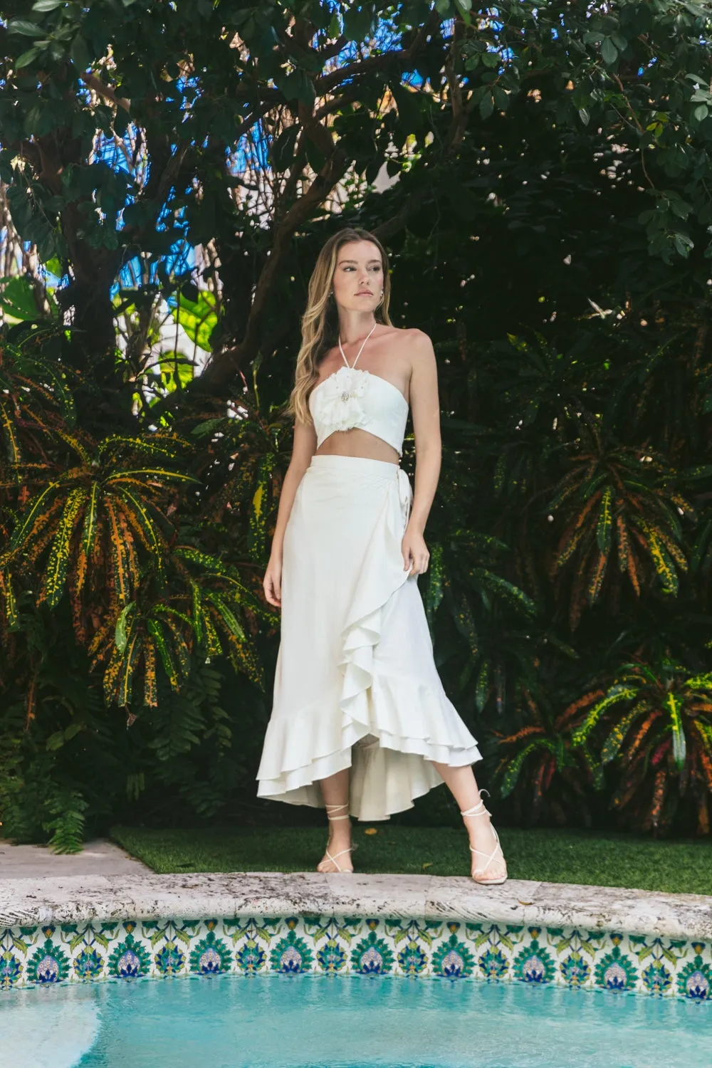 Golestan Ruffle Skirt - Off White