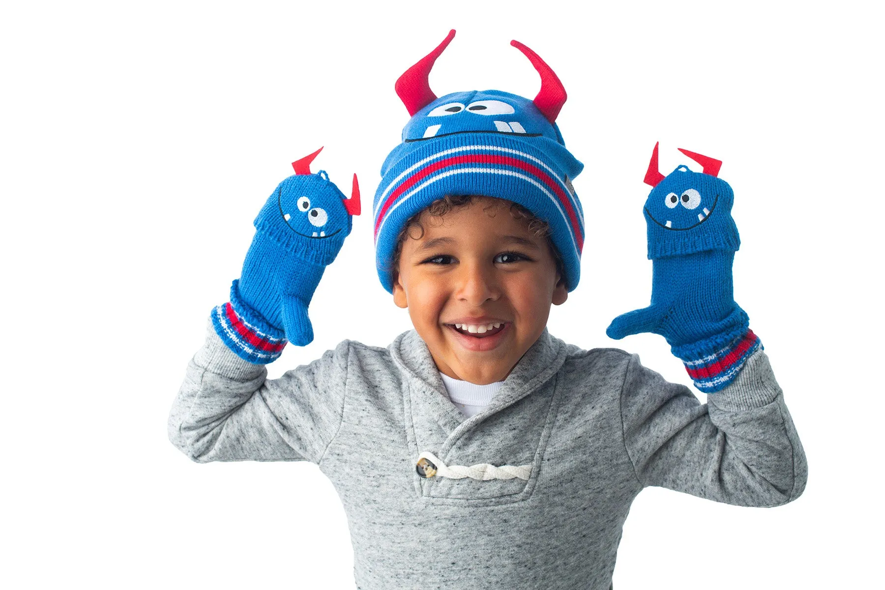 Kids Knitted Toque - Monster