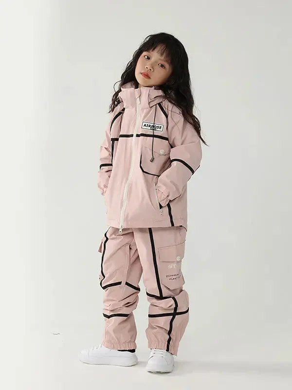 Kid's Stripe Cargo Snow Jacket & Pants Ski Set