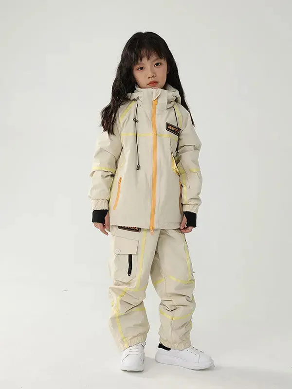 Kid's Stripe Cargo Snow Jacket & Pants Ski Set
