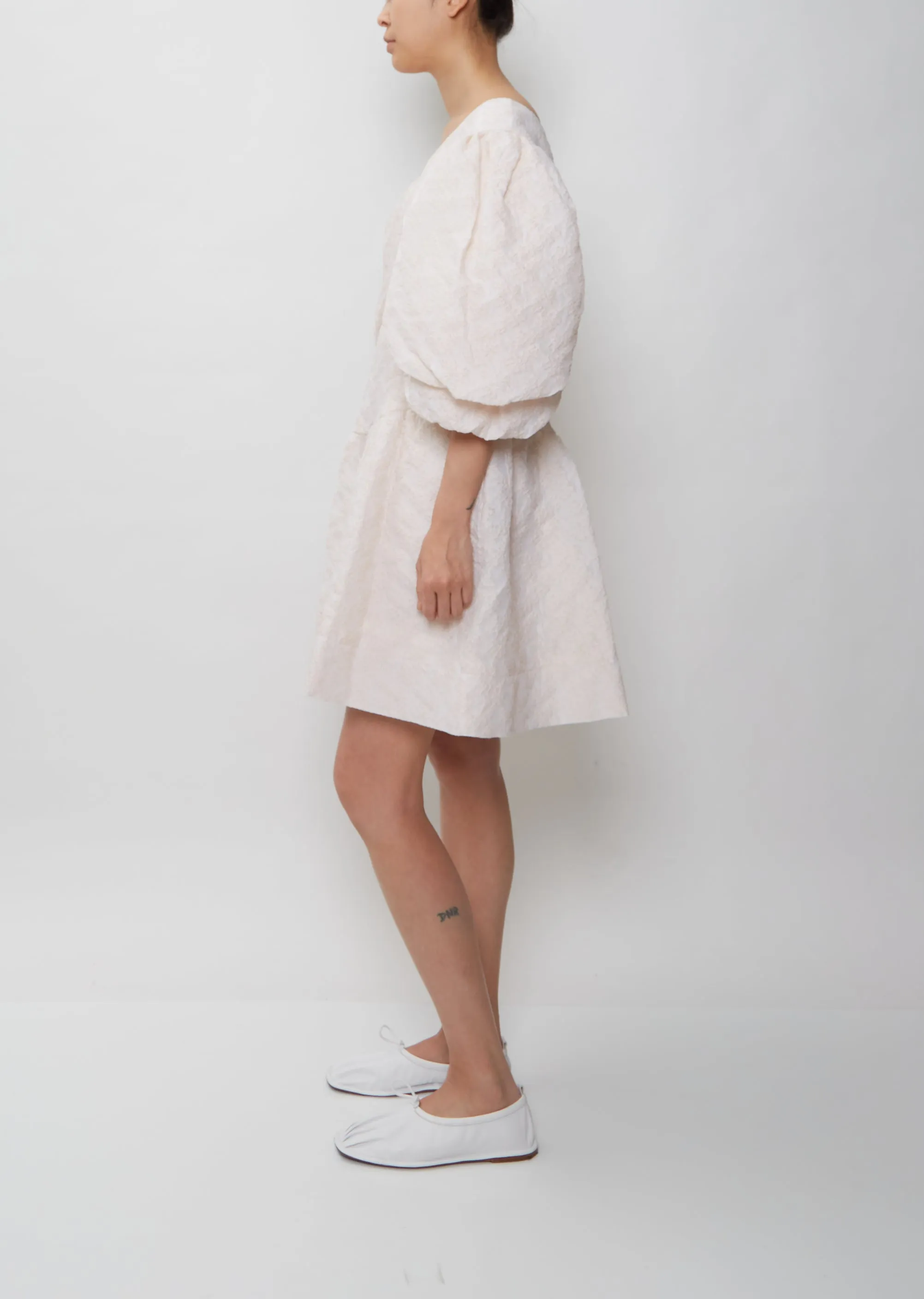 Layered Puff Sleeve Dress — Blush