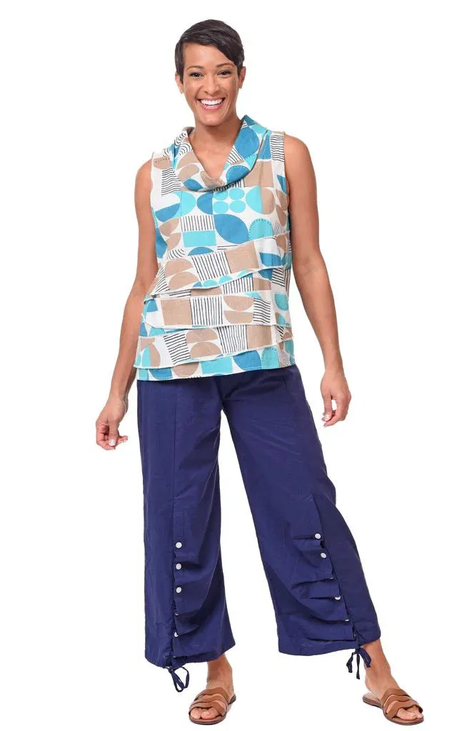 Leilani Womens Sleeveless Top in Geo Candy