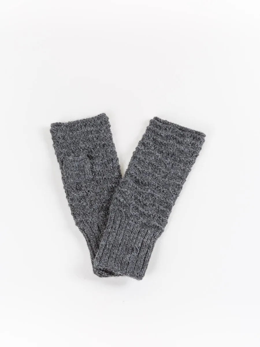 nieve fingerless glove - charcoal