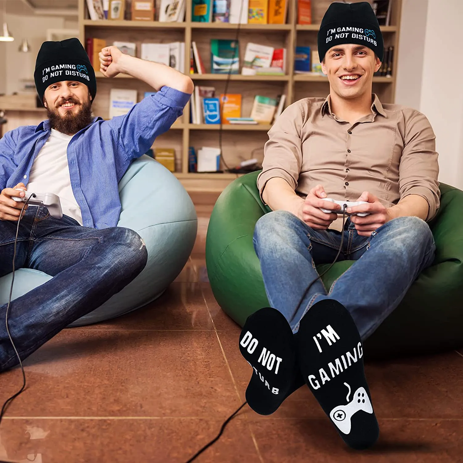 Novelty Gamer Socks Beanie Hat,Funny Gifts Idea for Teens Boys Men Teenagers Him