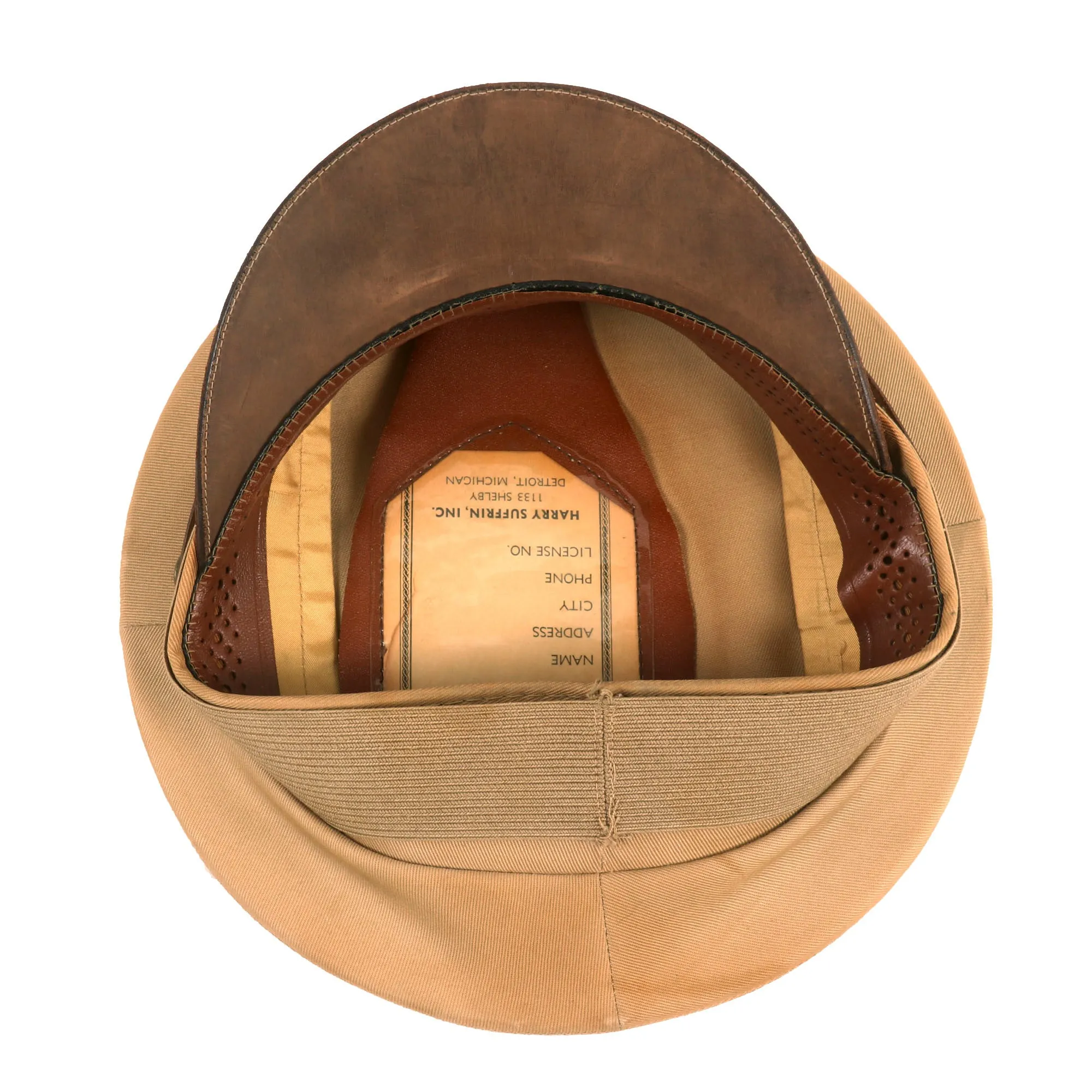 Original U.S. WWII 8th Air Force Pilot Uniform & Visor with Reissued Aviator Kit Bag Named to B-17 Waist Gunner & Armored Engineer