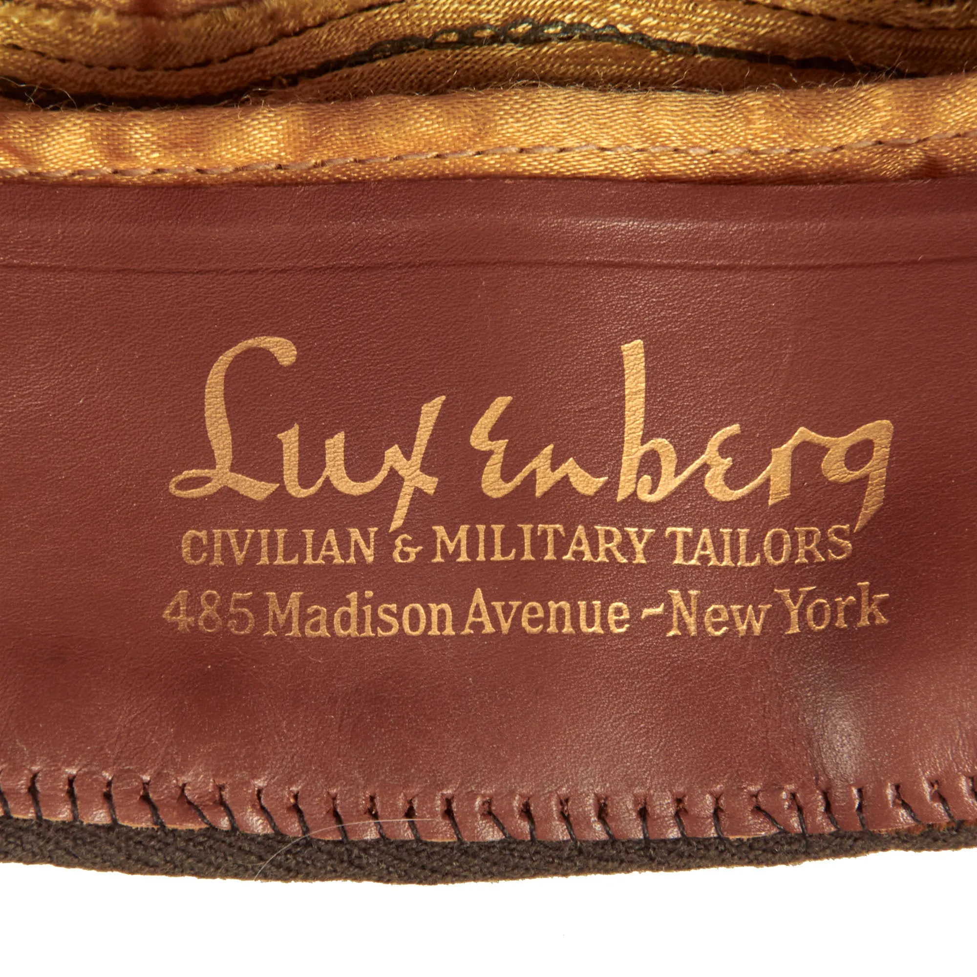 Original U.S. WWII US Army Officer’s Winter Service Crusher Cap by Luxenberg Of New York