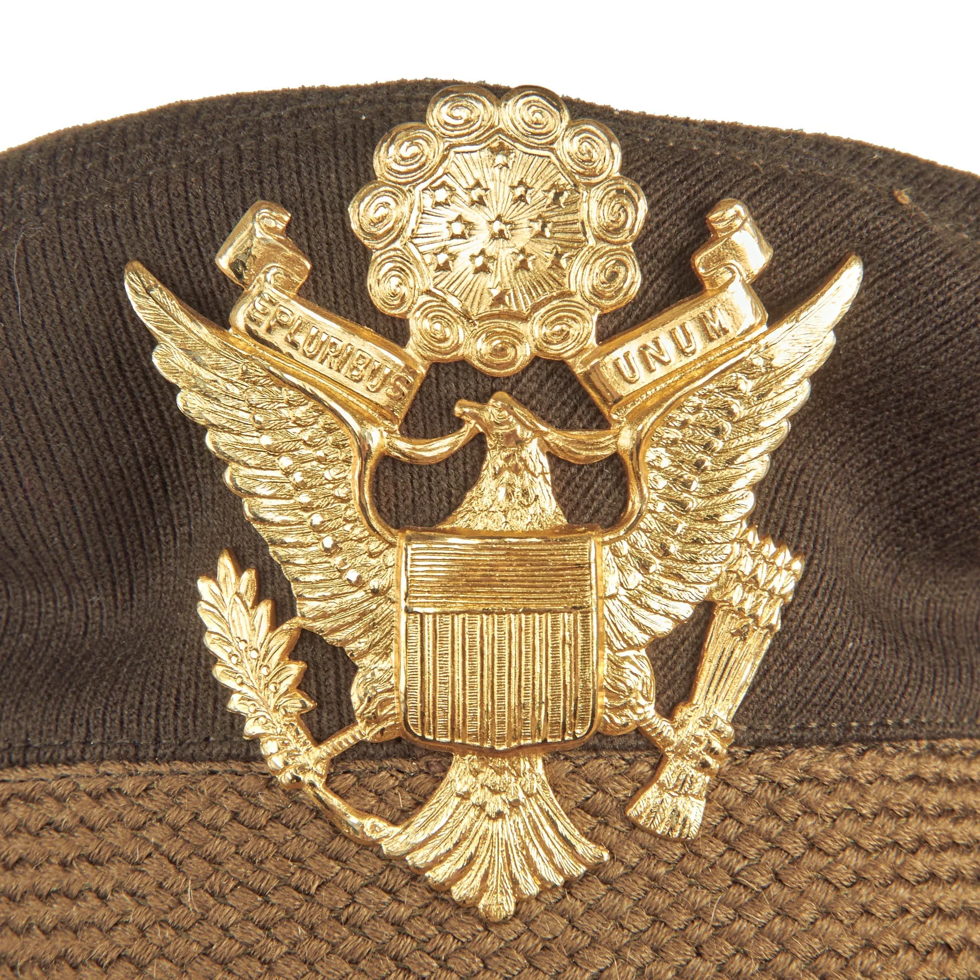 Original U.S. WWII US Army Officer’s Winter Service Crusher Cap by Luxenberg Of New York