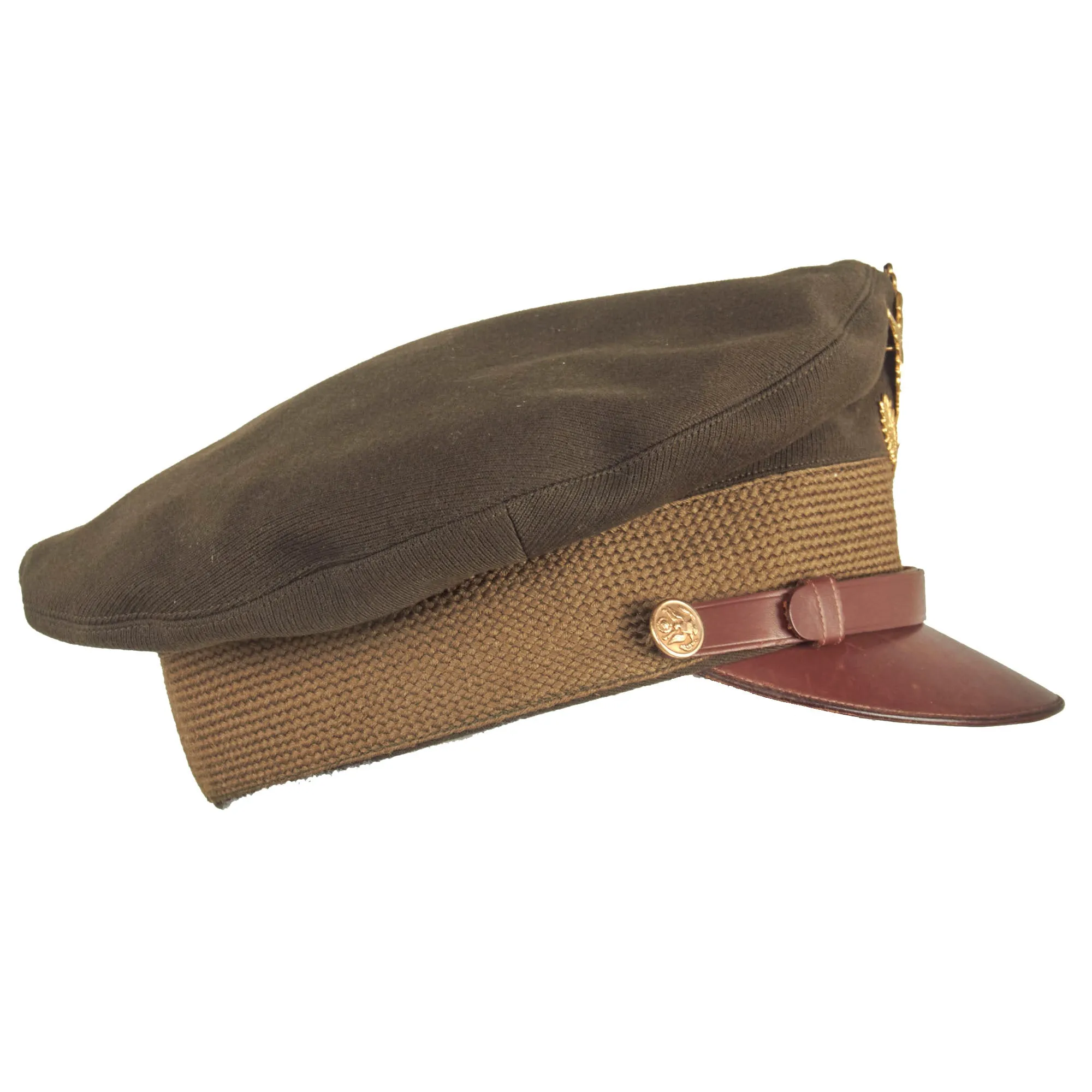 Original U.S. WWII US Army Officer’s Winter Service Crusher Cap by Luxenberg Of New York