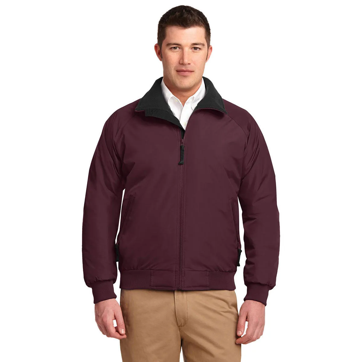 Port Authority Men's Maroon/Black Tall Challenger Jacket