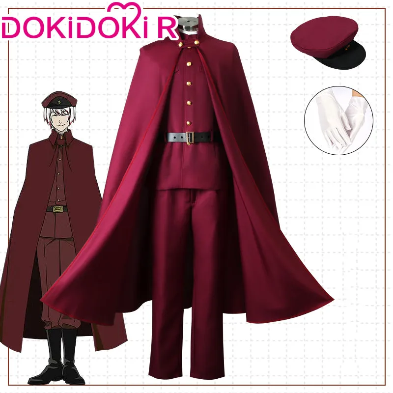 【Ready For Ship】【Size S-2XL】Dokidoki-R Anime Bungo Stray Dogs Cosplay Arindo Sansantei/Teruko Okura/Fukuchi Genichiro/Tetcho Suehiro  Costume