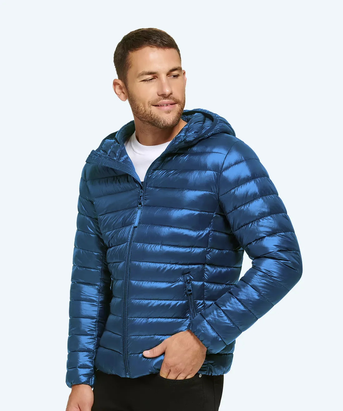 Satin padded jacket