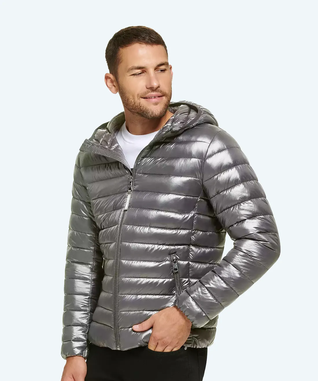 Satin padded jacket