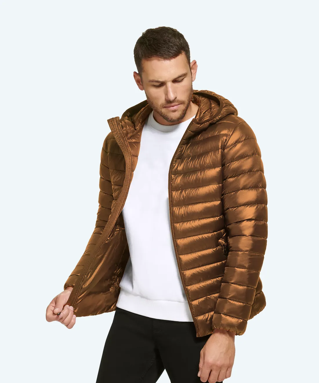 Satin padded jacket