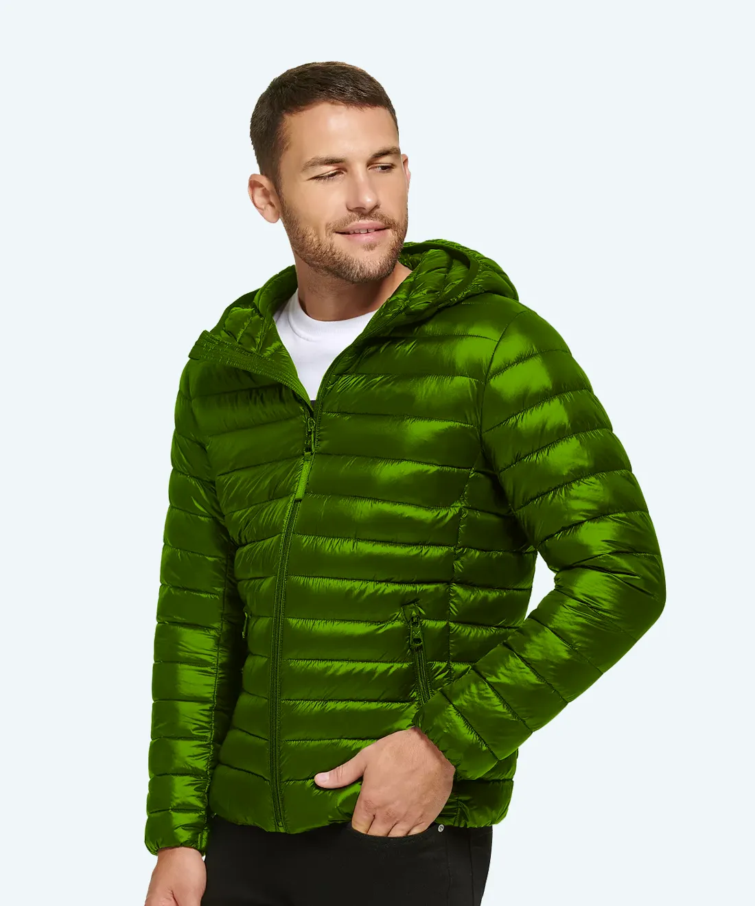 Satin padded jacket