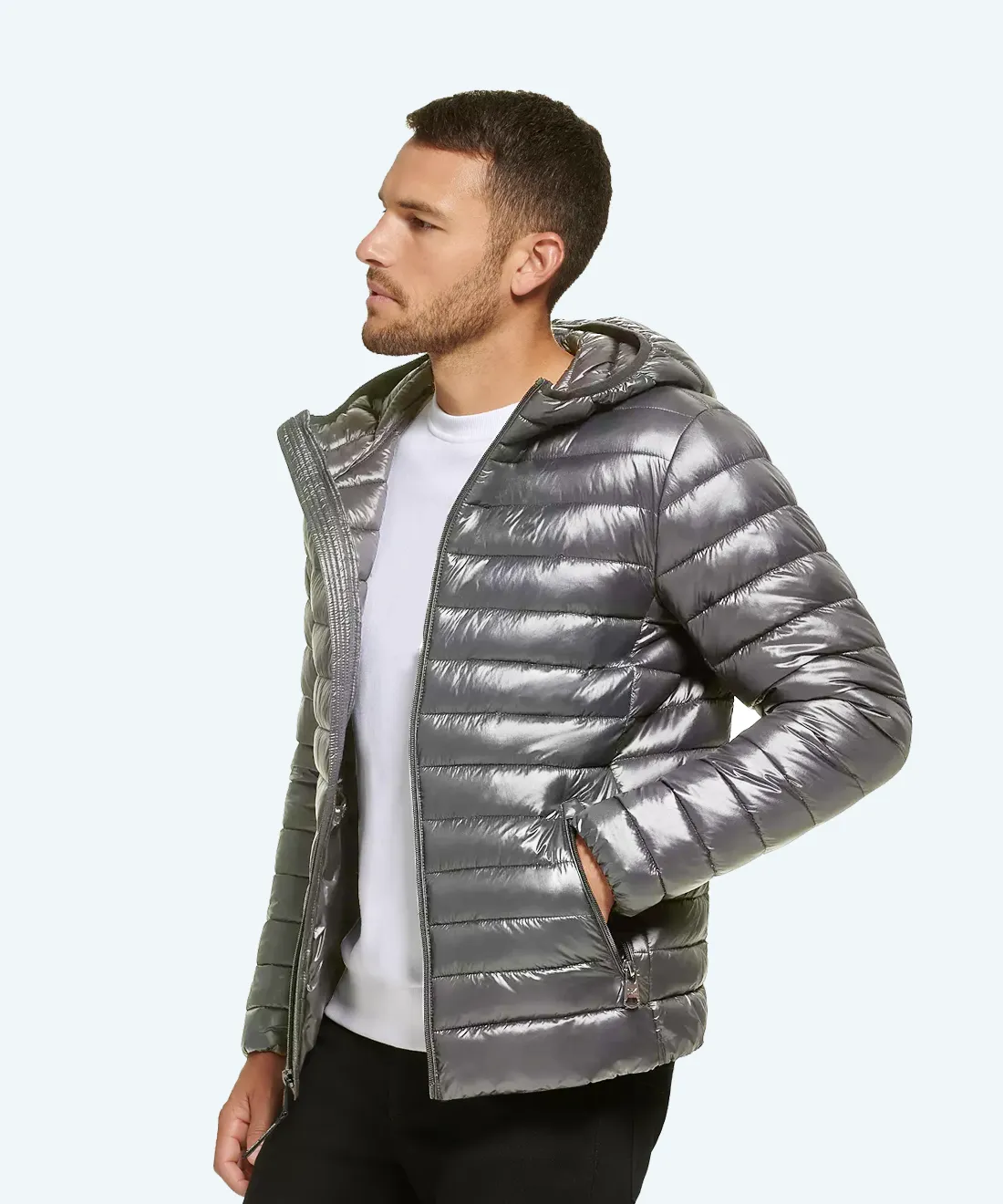 Satin padded jacket