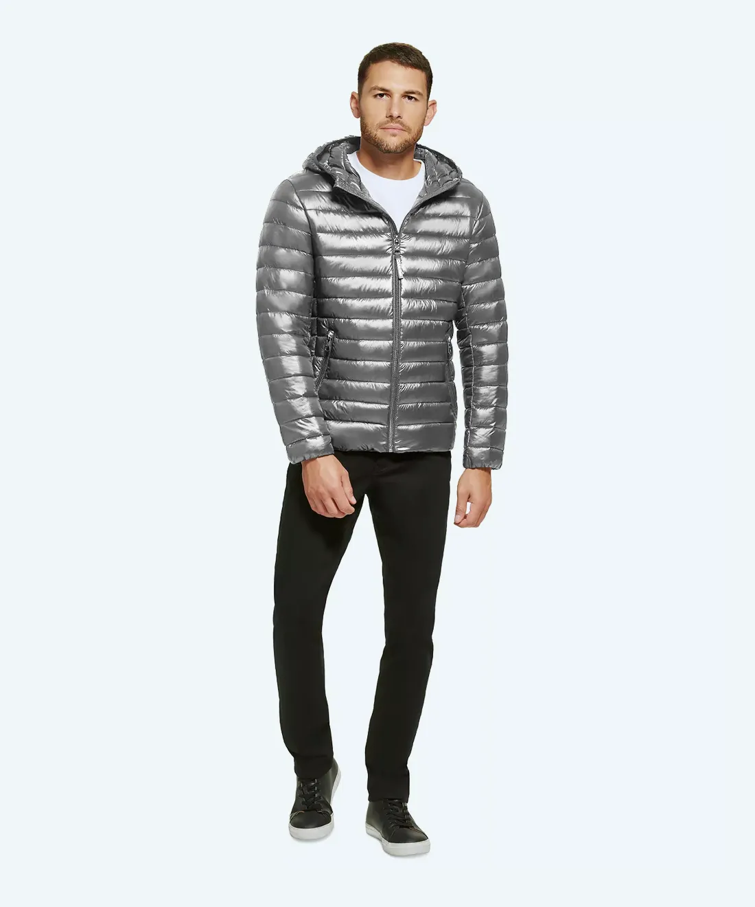 Satin padded jacket