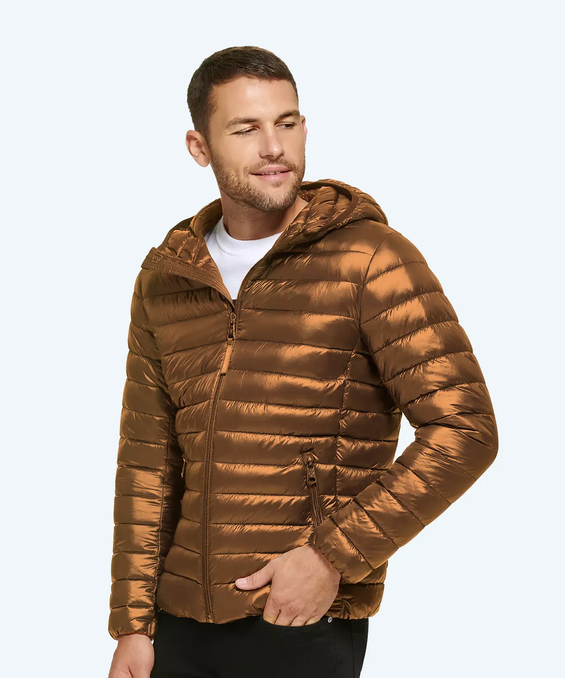 Satin padded jacket
