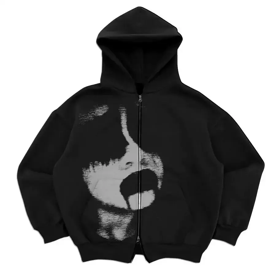Shadow Face Gothic Hoodie | Oversized Streetwear for Dark Aesthetics