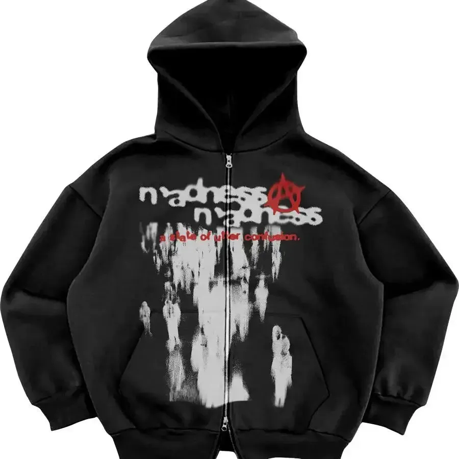 Shadow Face Gothic Hoodie | Oversized Streetwear for Dark Aesthetics