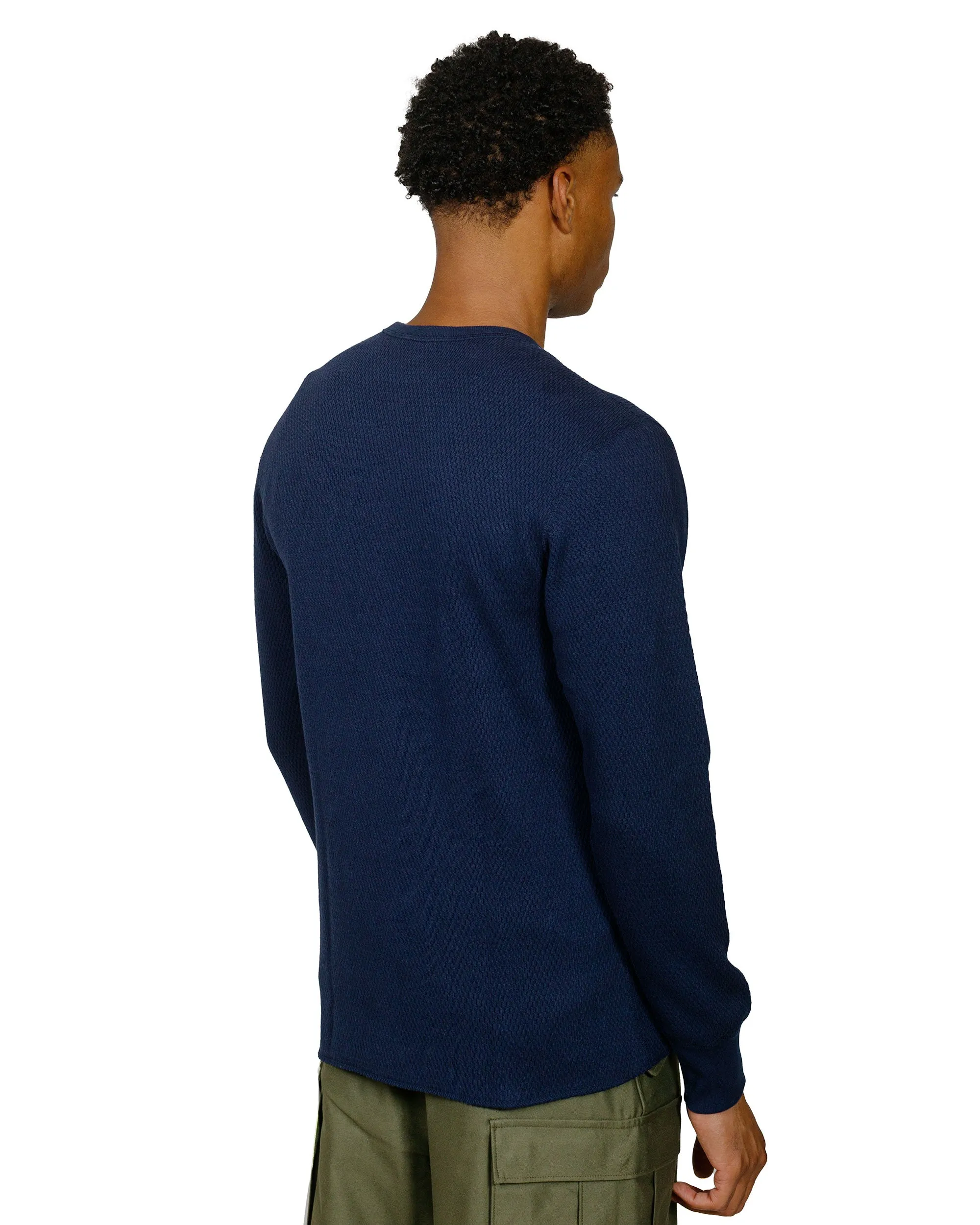 The Real McCoy's MC22109 U.S. Army Military Thermal Shirt Navy