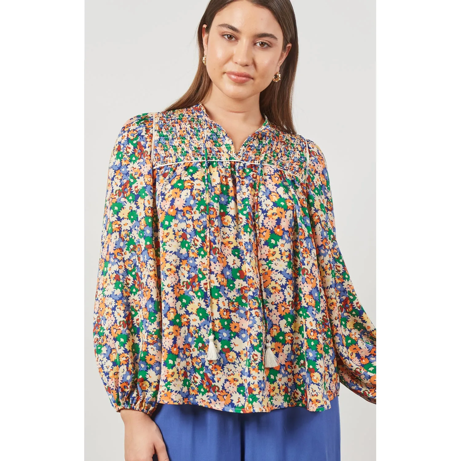 Top Romance Blouse - Meadow Bloom