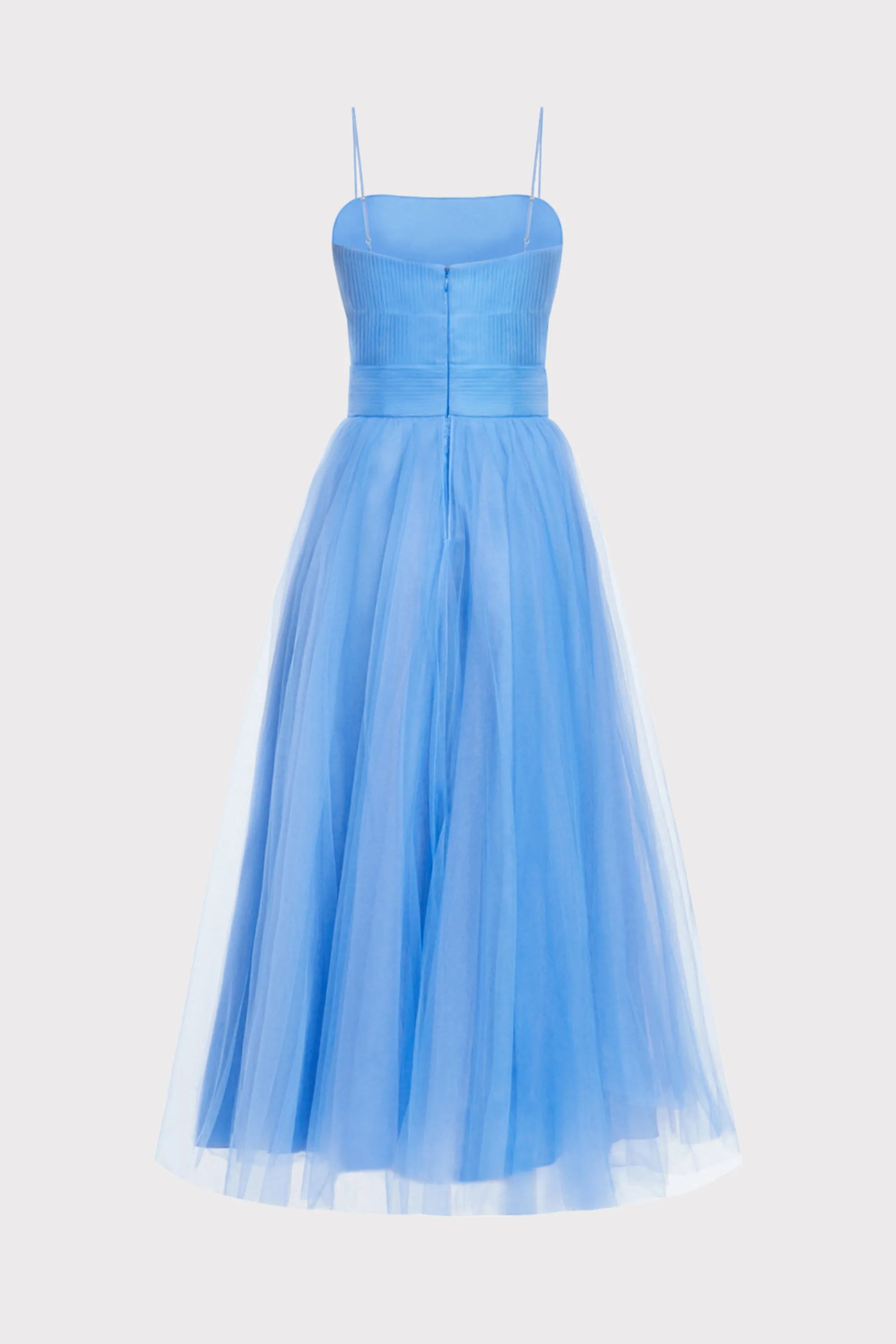 TULLE MIDI DRESS W/ CORSET DETAIL