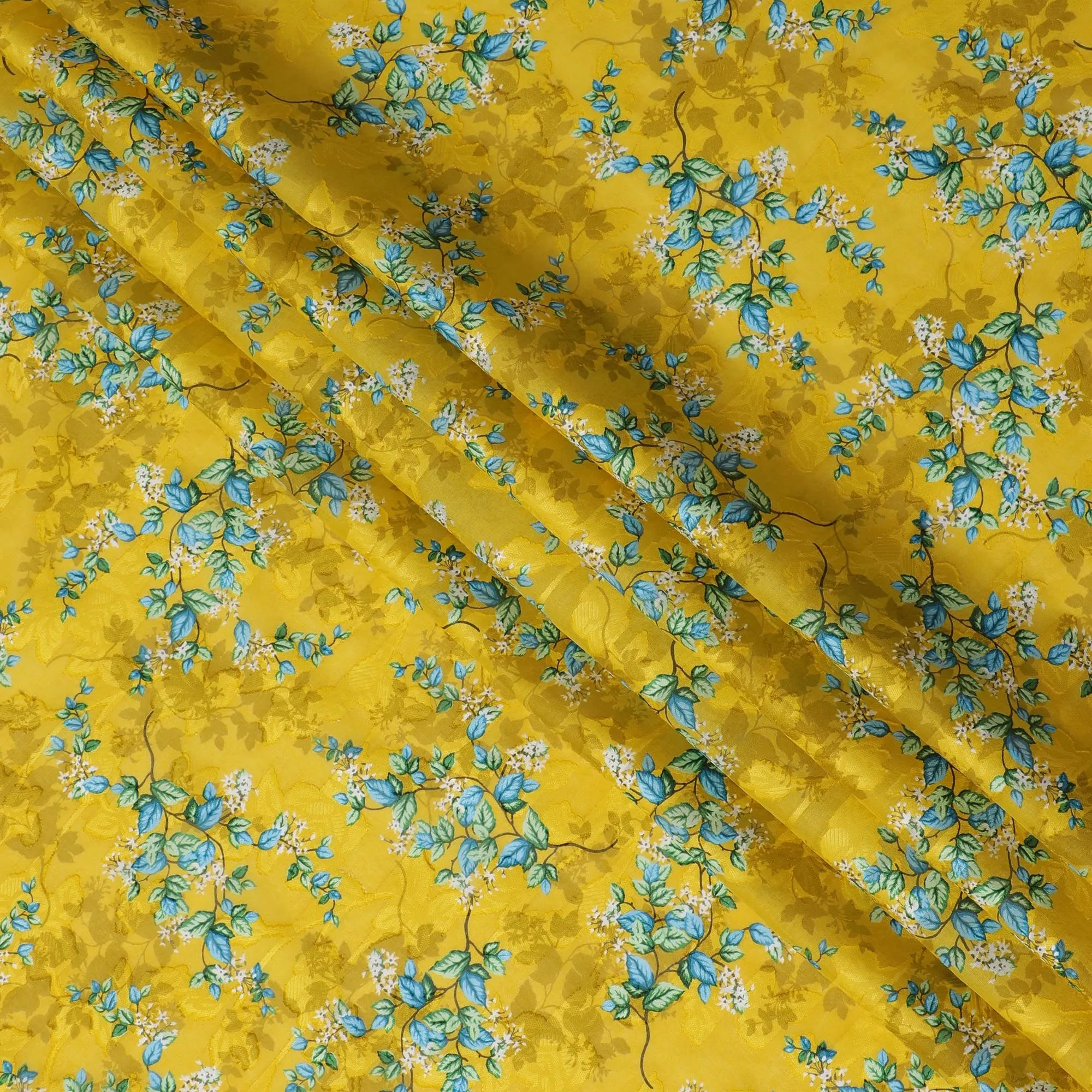 Uragiri Yellow Blossom Cotton Voile Fabric - 110cm Japanese Printed Textile-D17735