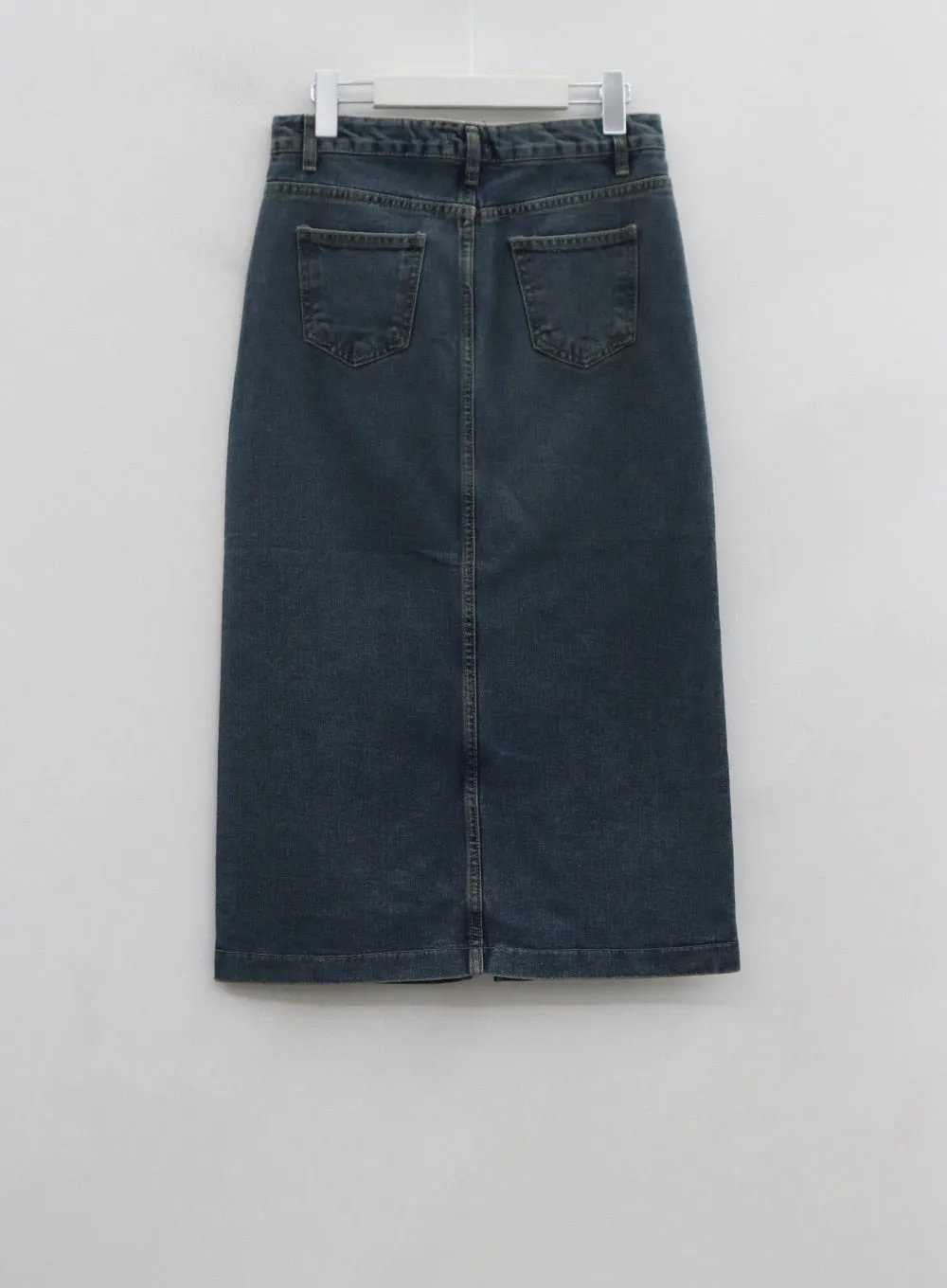 Washing Denim Long Skirt CS19