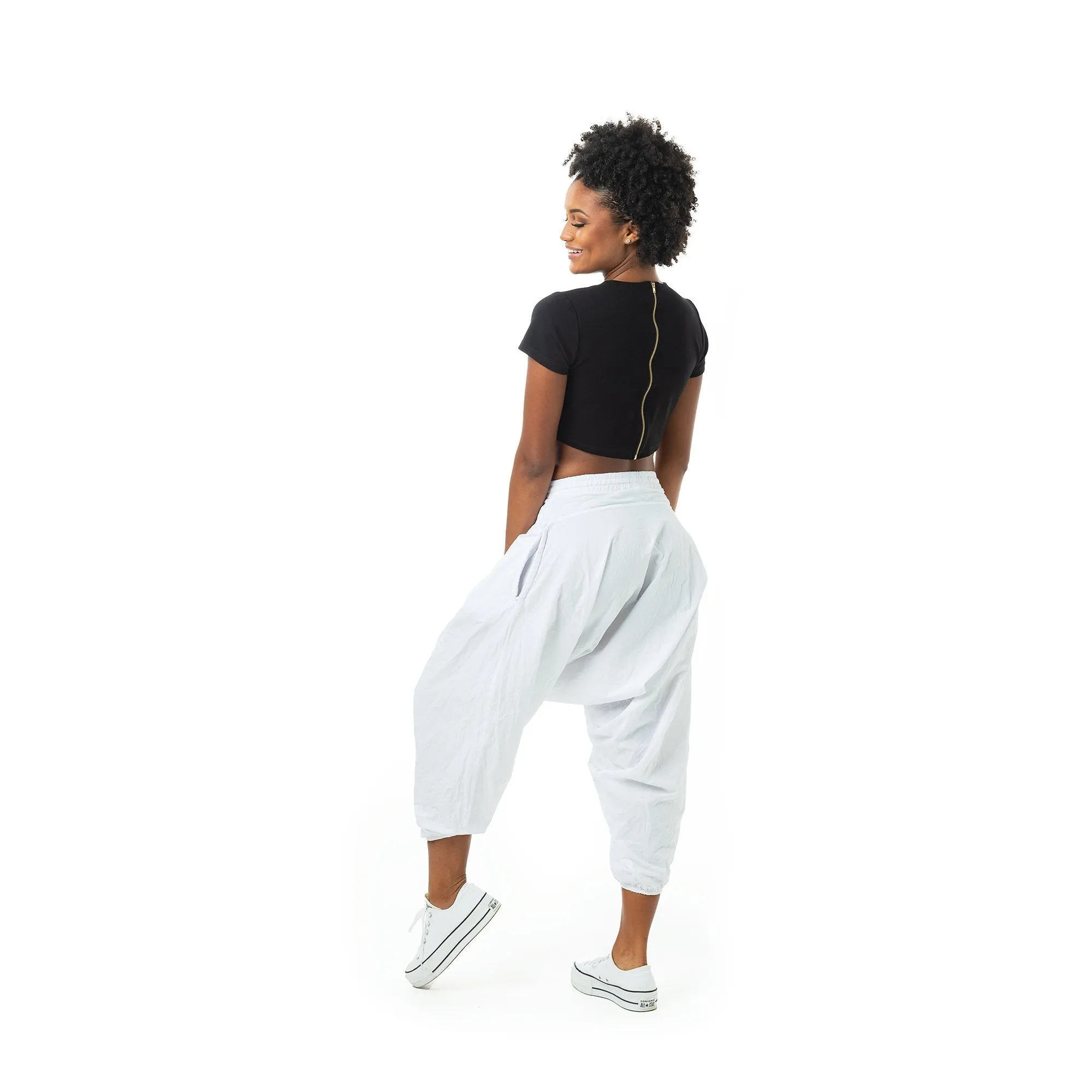 White Fall Savannah Harem Pants by Buddha Pants®
