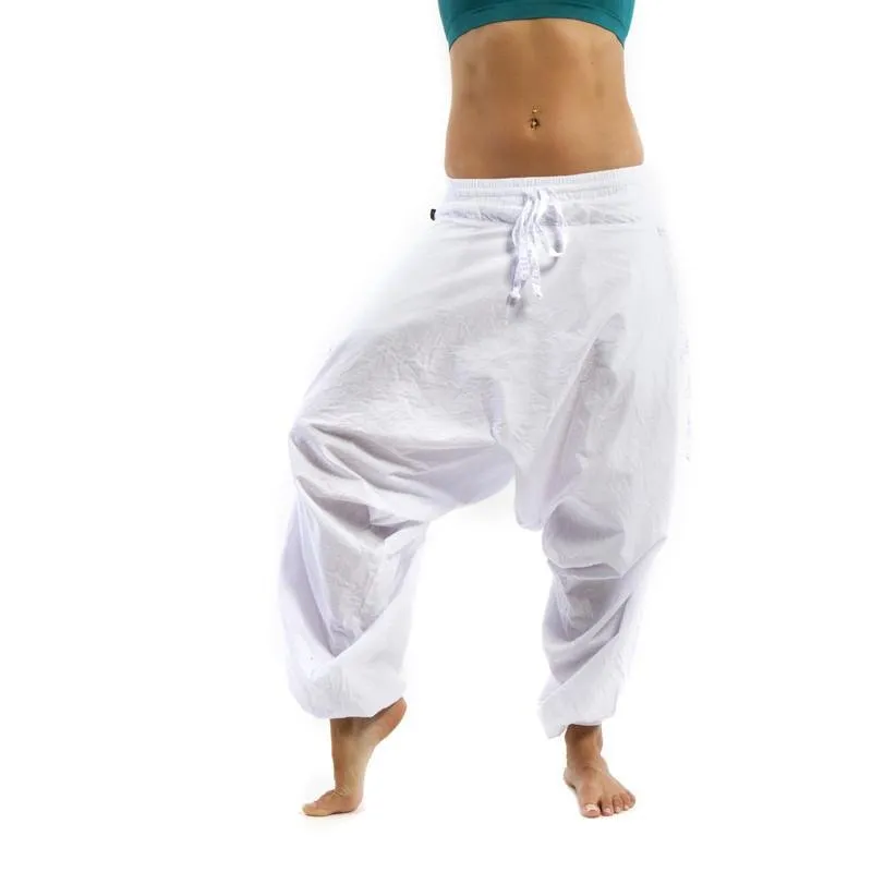 White Fall Savannah Harem Pants by Buddha Pants®