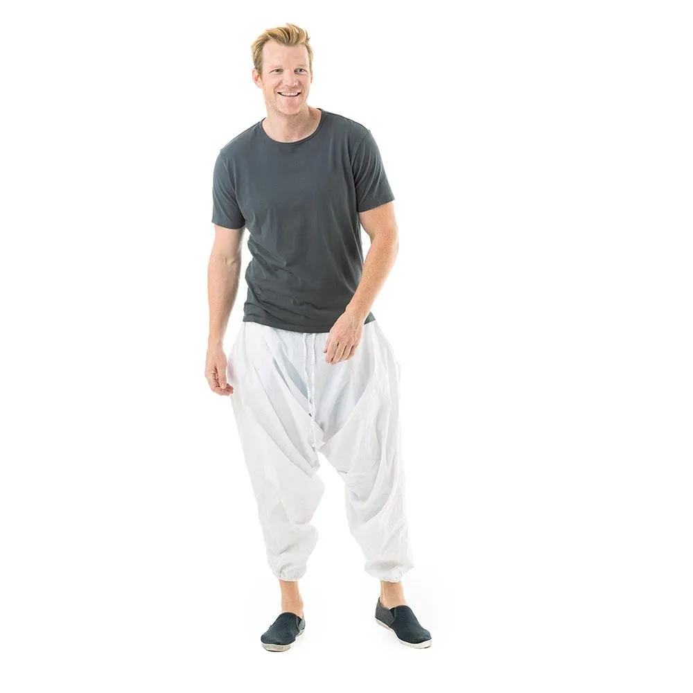 White Fall Savannah Harem Pants by Buddha Pants®