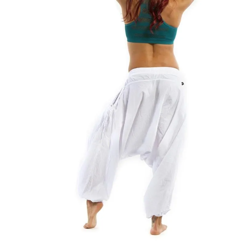White Fall Savannah Harem Pants by Buddha Pants®