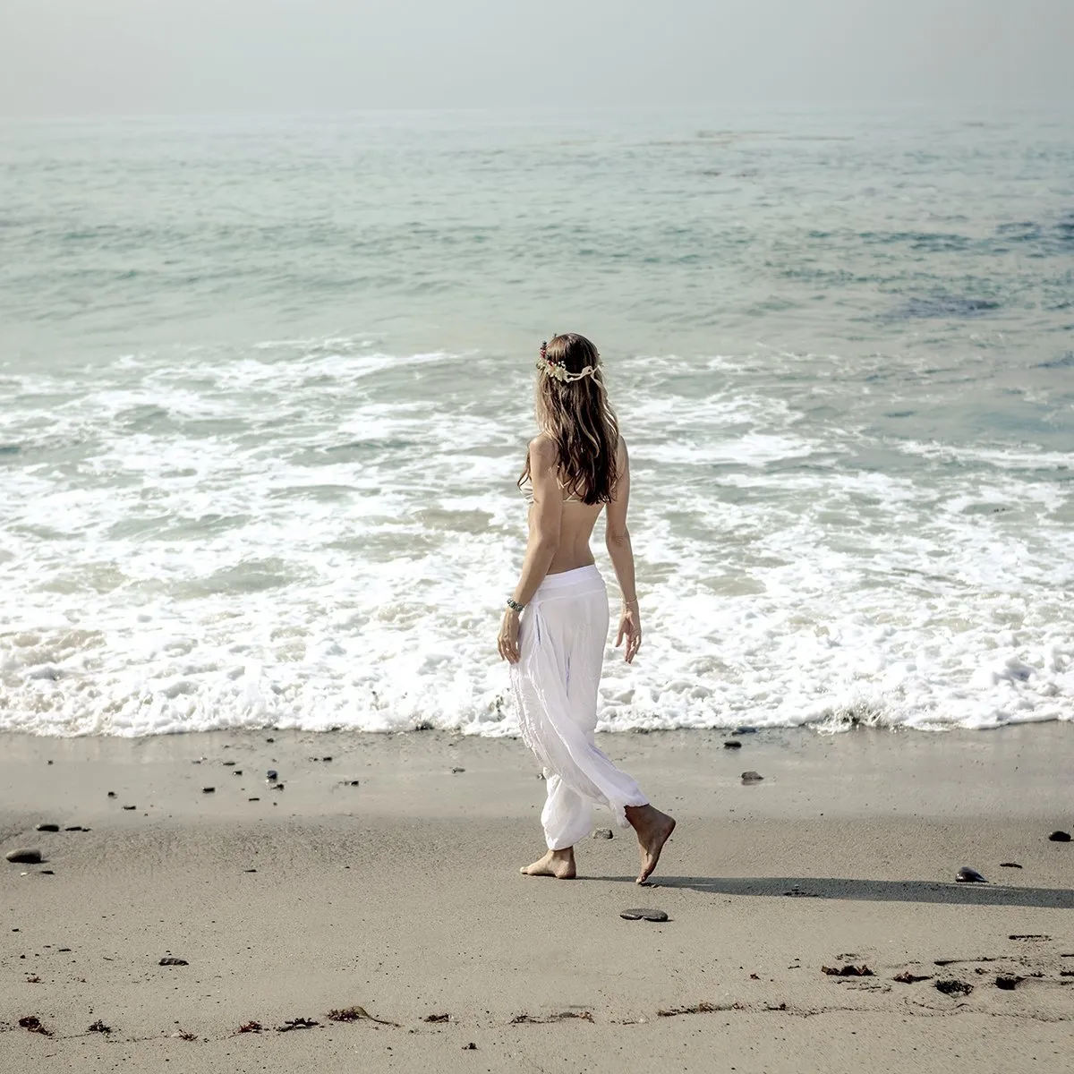 White Fall Savannah Harem Pants by Buddha Pants®