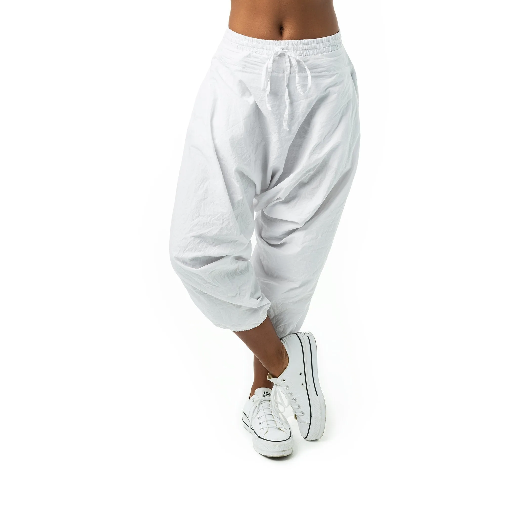 White Fall Savannah Harem Pants by Buddha Pants®
