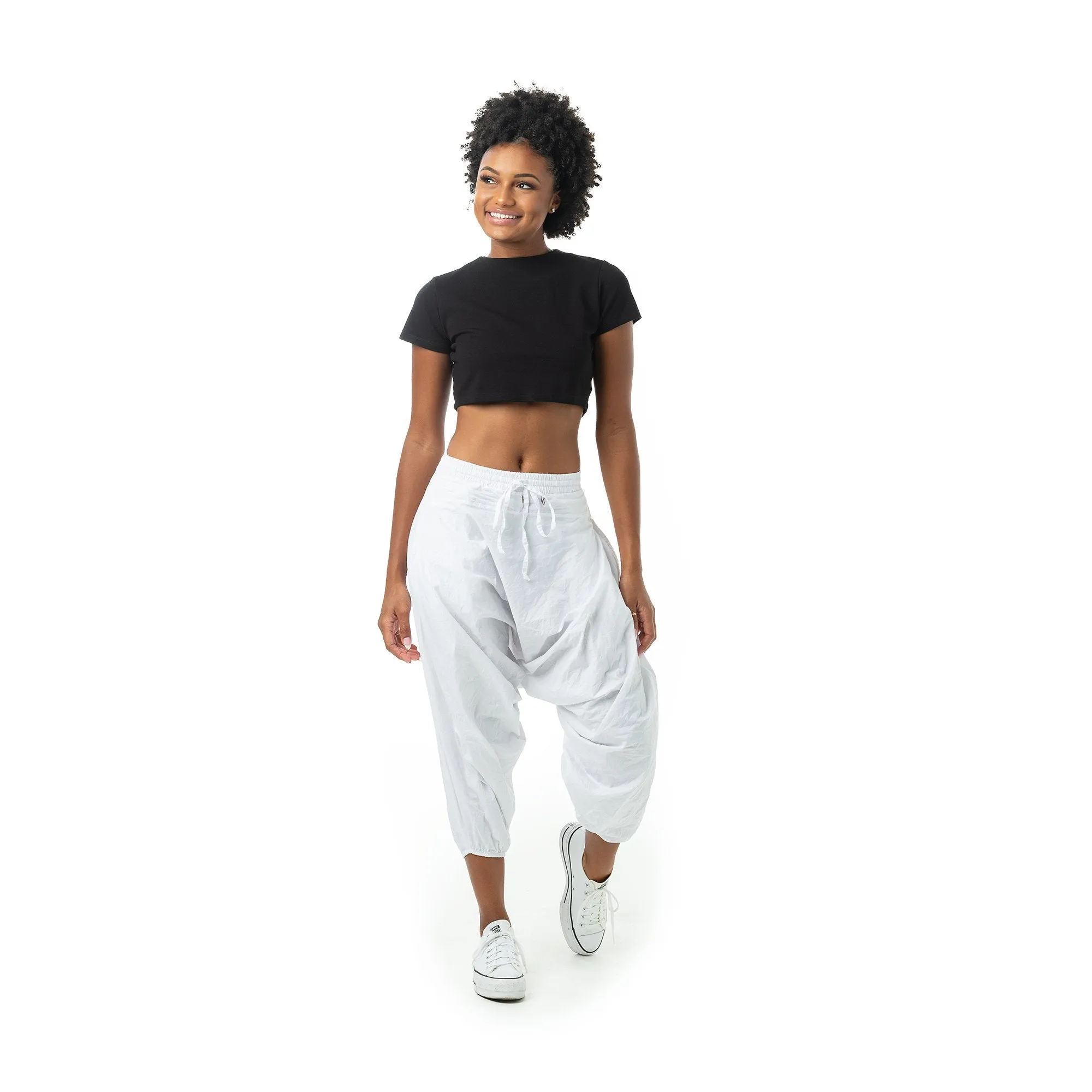 White Fall Savannah Harem Pants by Buddha Pants®