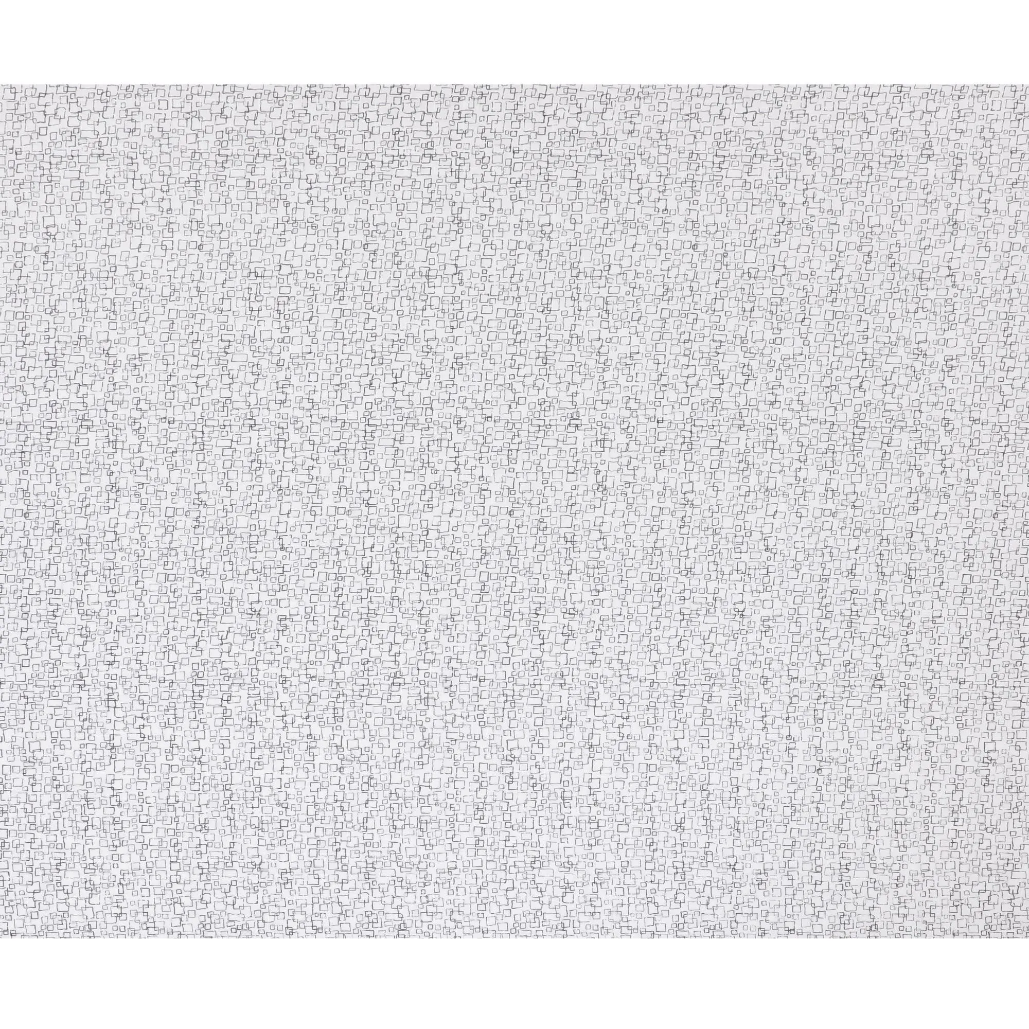 White uragiri cotton voile fabric with same tone jacquard having black print in geometric design-D17041