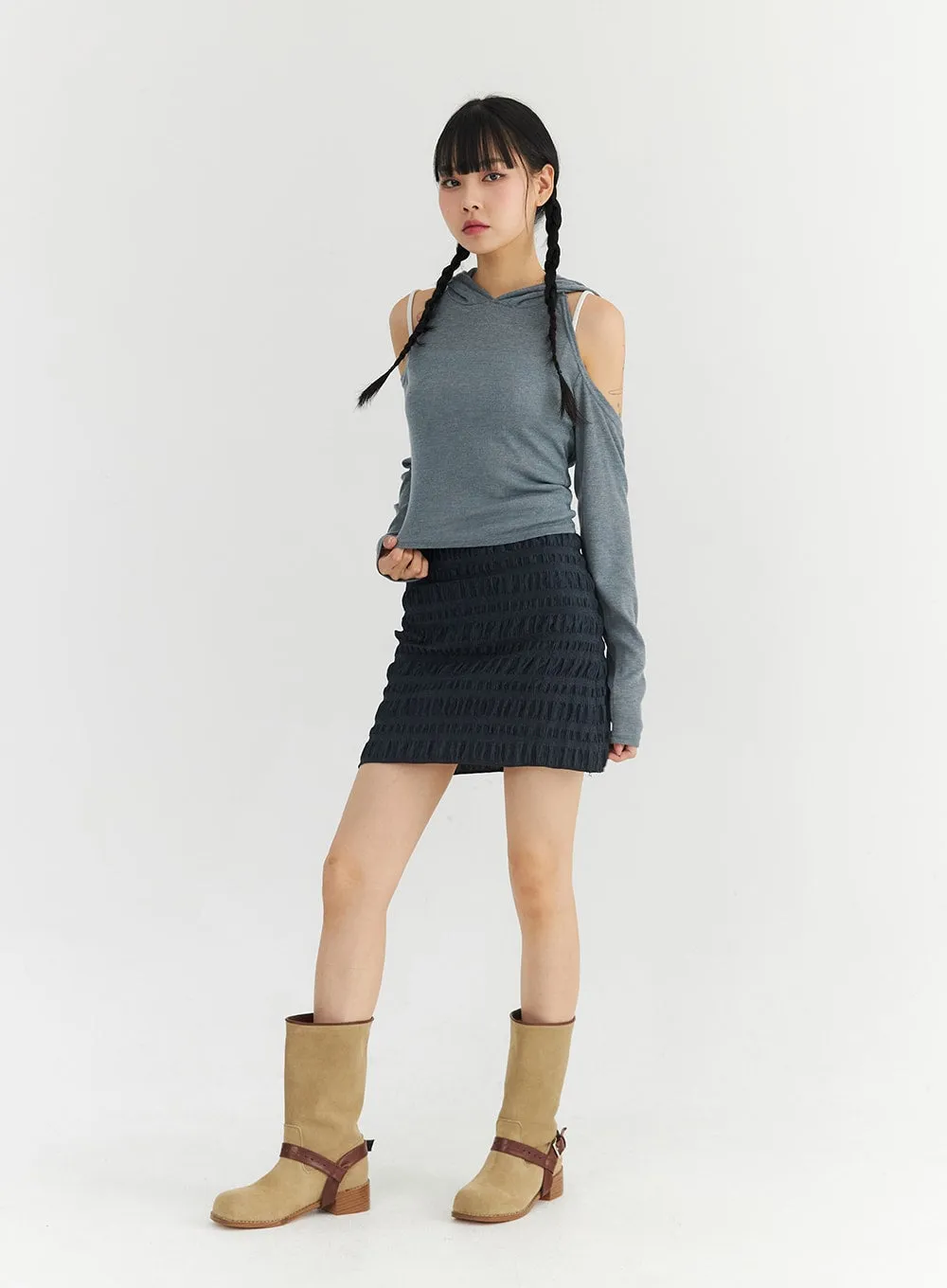 Wrinkle Mini Skirt CO330