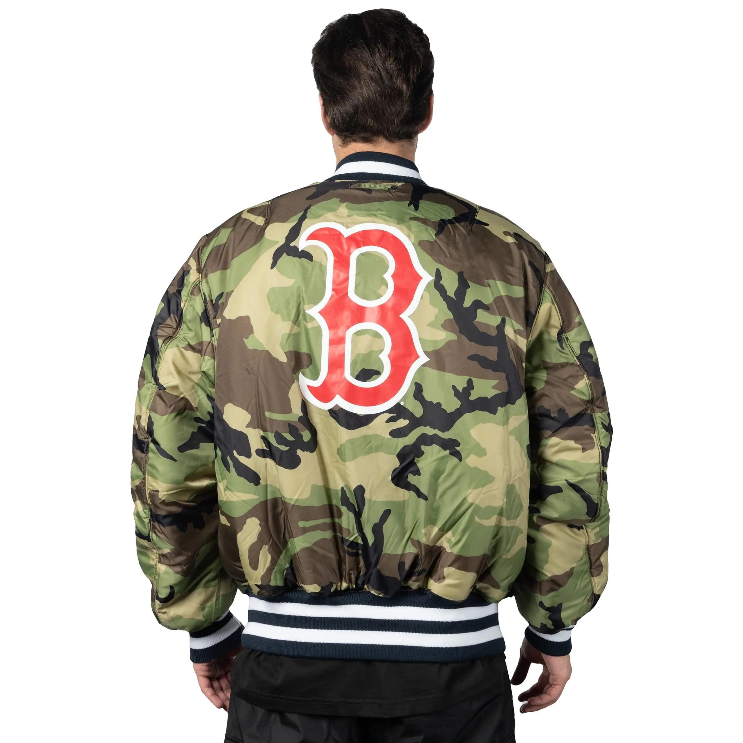 X ALPHA INDUSTRIES RED SOX BOMBER JACKET