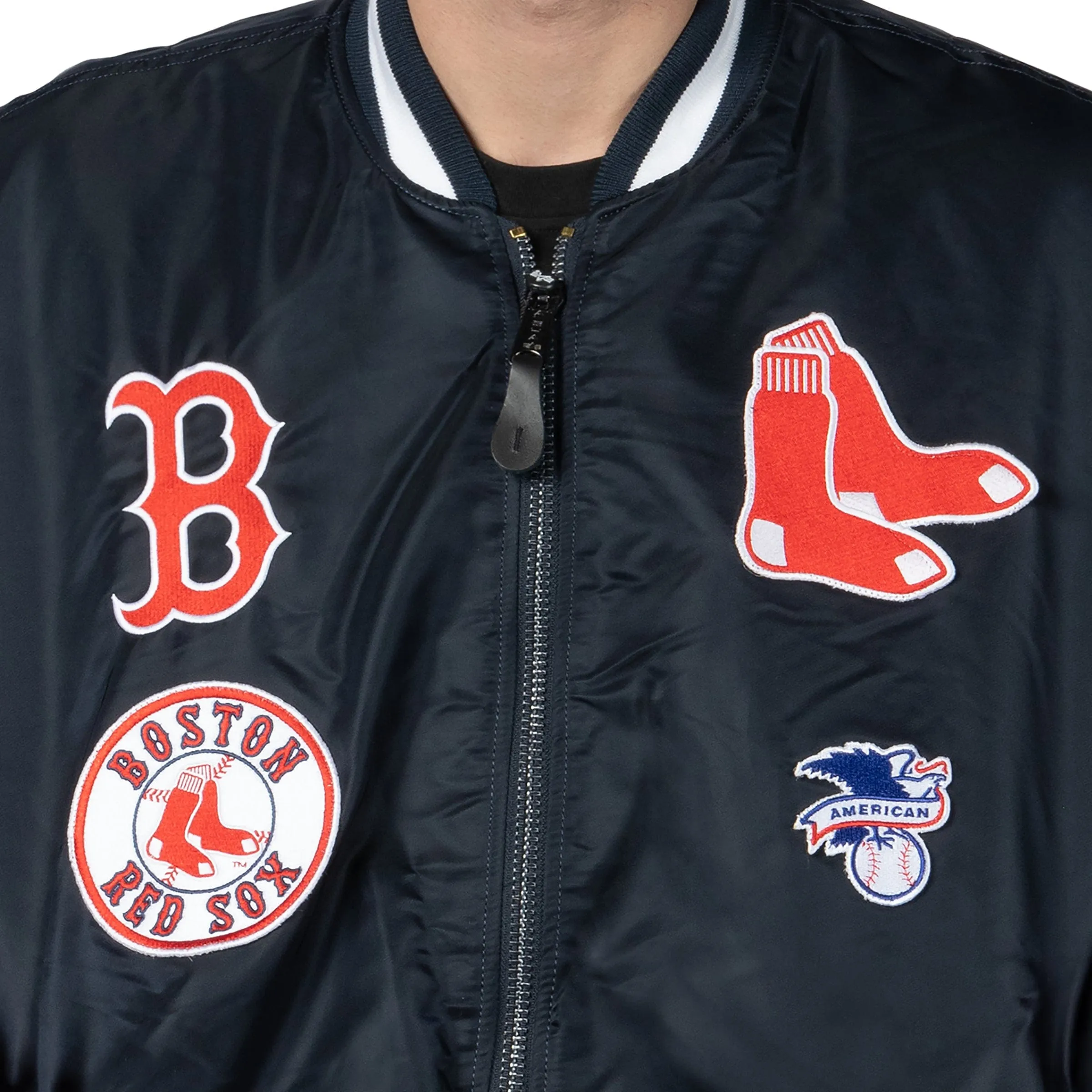 X ALPHA INDUSTRIES RED SOX BOMBER JACKET